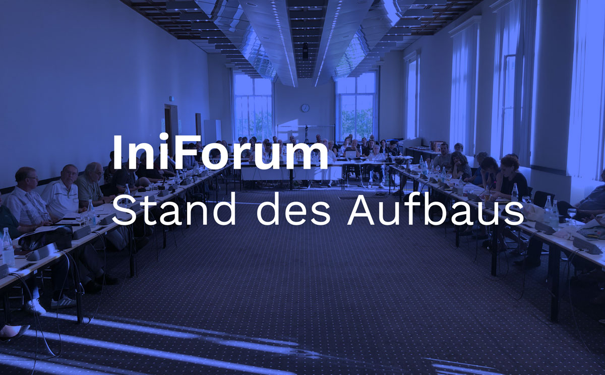 Aufbau des IniForums: Da stehen wir nun und wollen richtig loslegen
